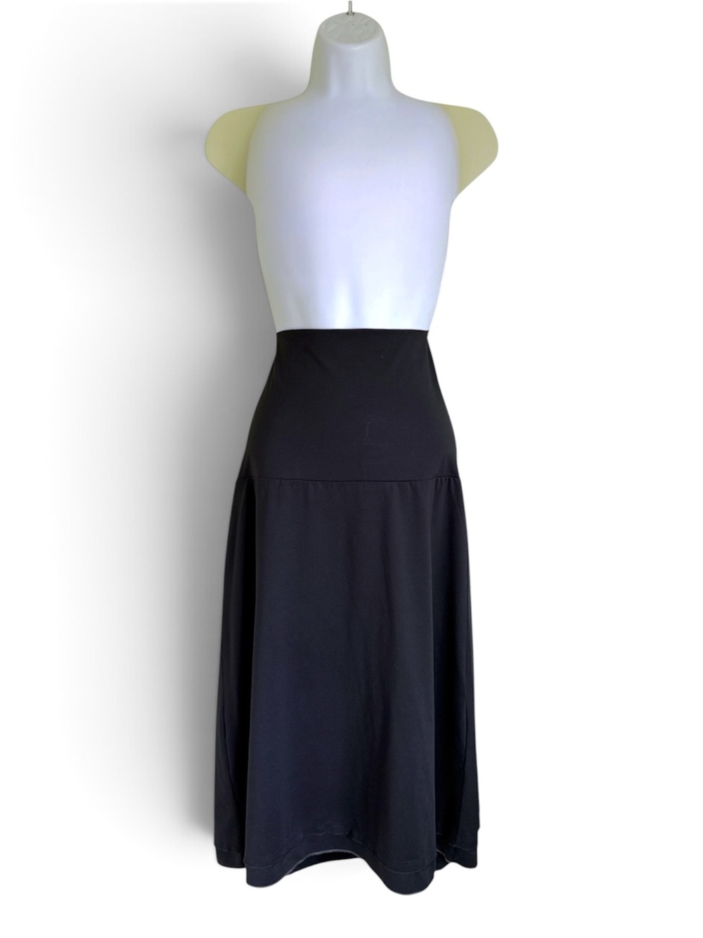 The North Face Black Fold-Over Waist Mid-Length Skirt Layered Double Hem Size L